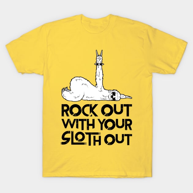 Rock Sloth light shirts T-Shirt by Seventoes